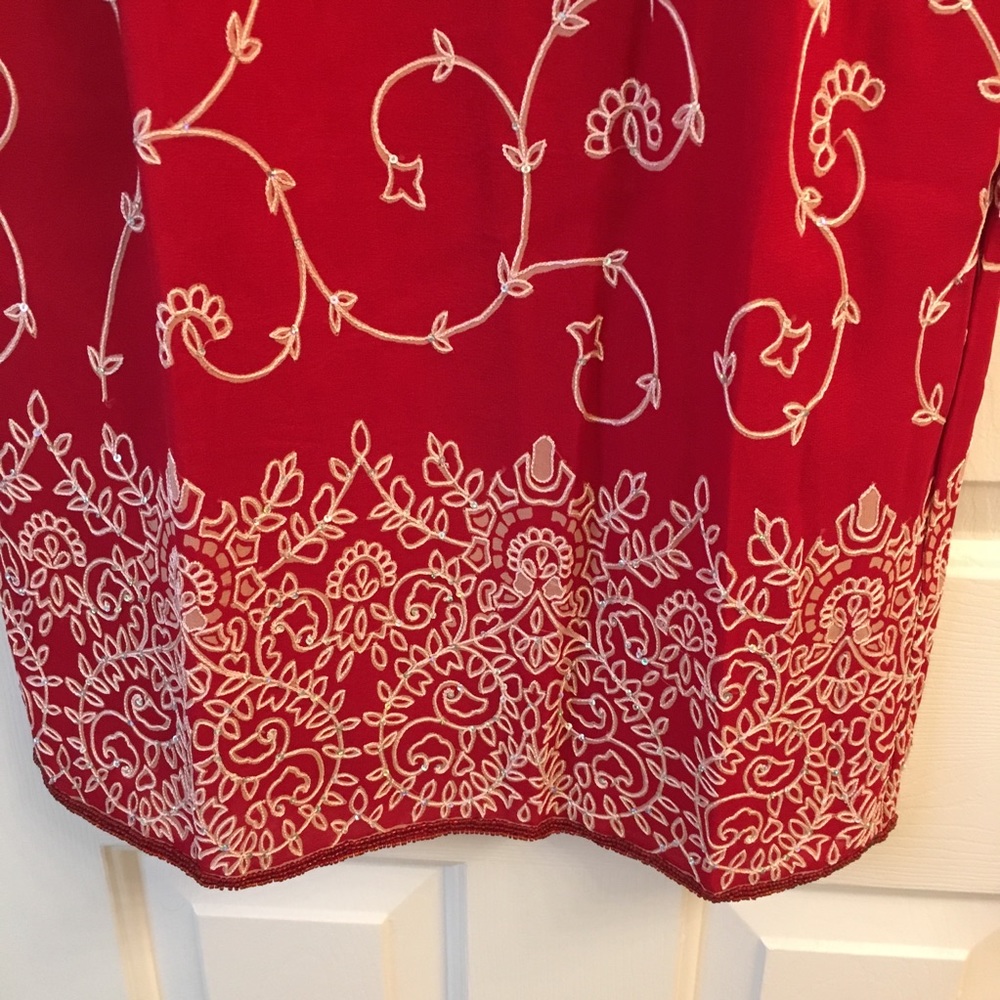 Handmade Indian Embroidered Slit Skirt - Picture 3 of 7